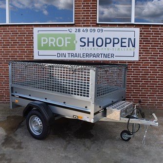 Brenderup Trailer 1203 S - 500 kg - inkl. Netsider, trailernet, værktøjskasse & næsehjul